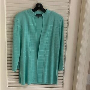 Ming Wang Seafoam Open Front Cardigan